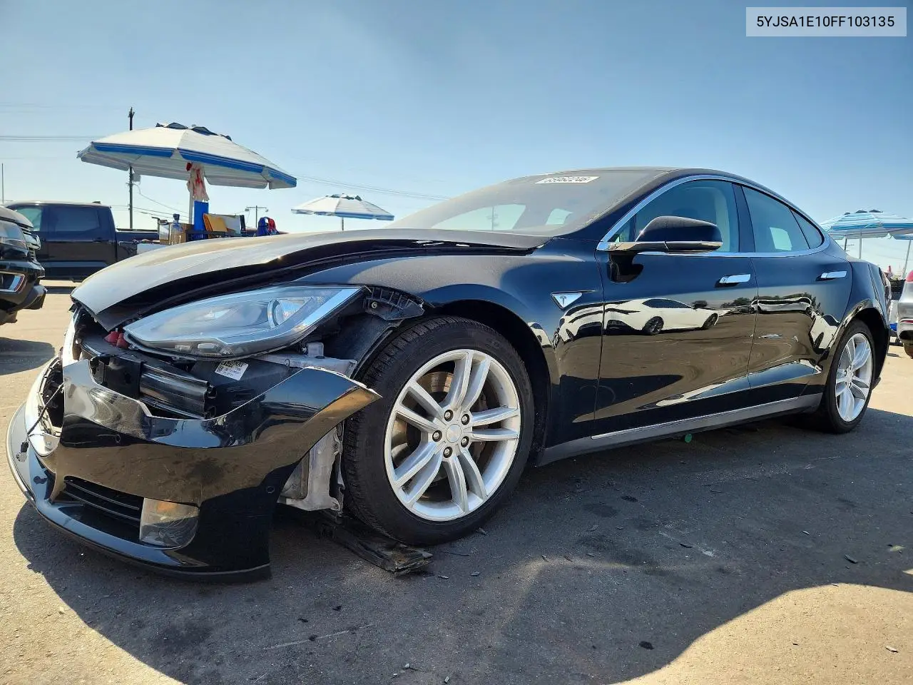 TESLA MODEL S 2015, VIN 5YJSA1E10FF103135