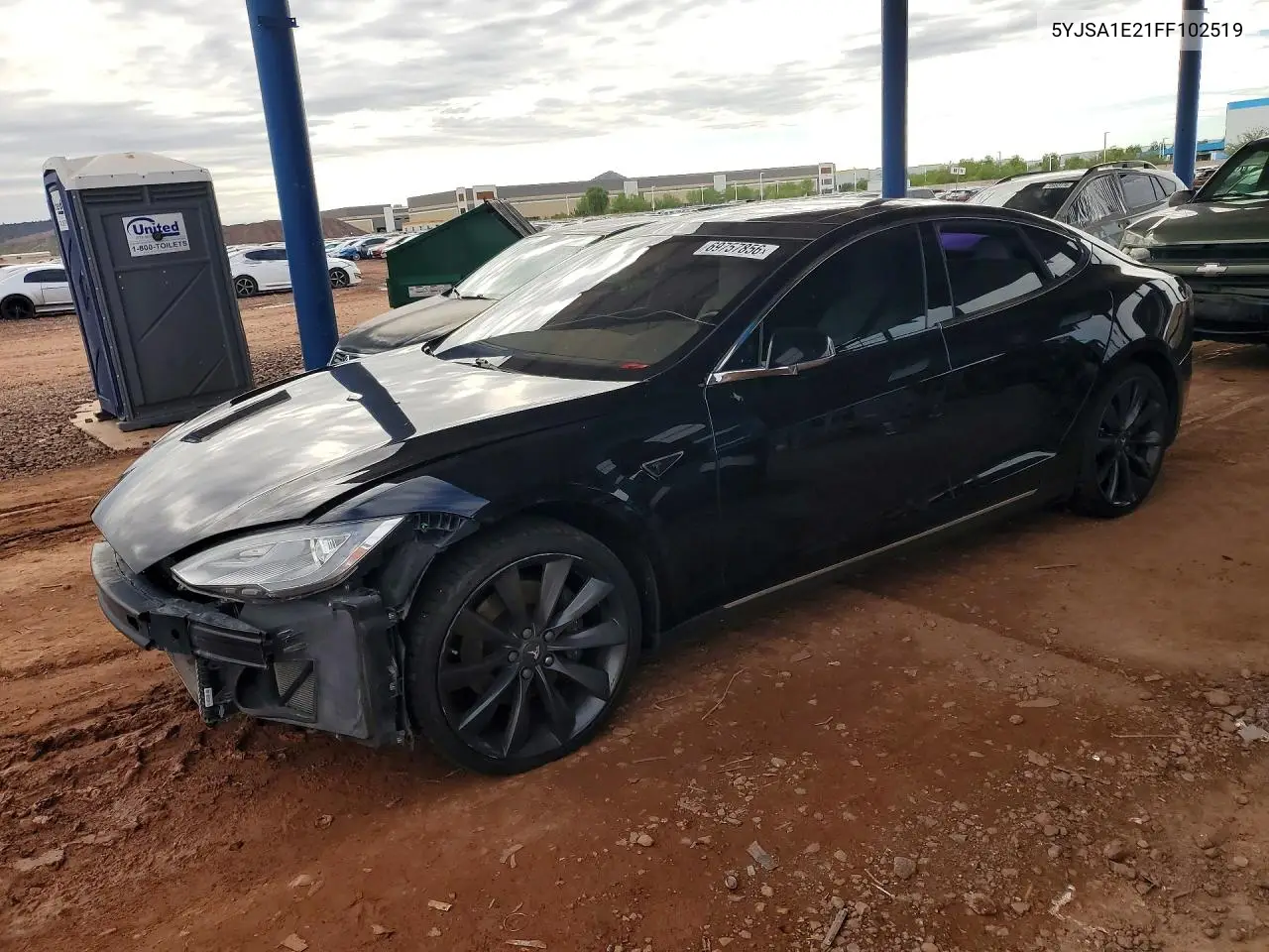 TESLA MODEL S 2015, VIN 5YJSA1E21FF102519