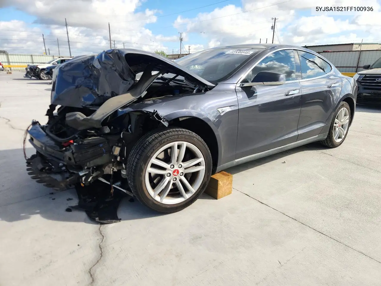 TESLA MODEL S 2015, VIN 5YJSA1S21FF100936