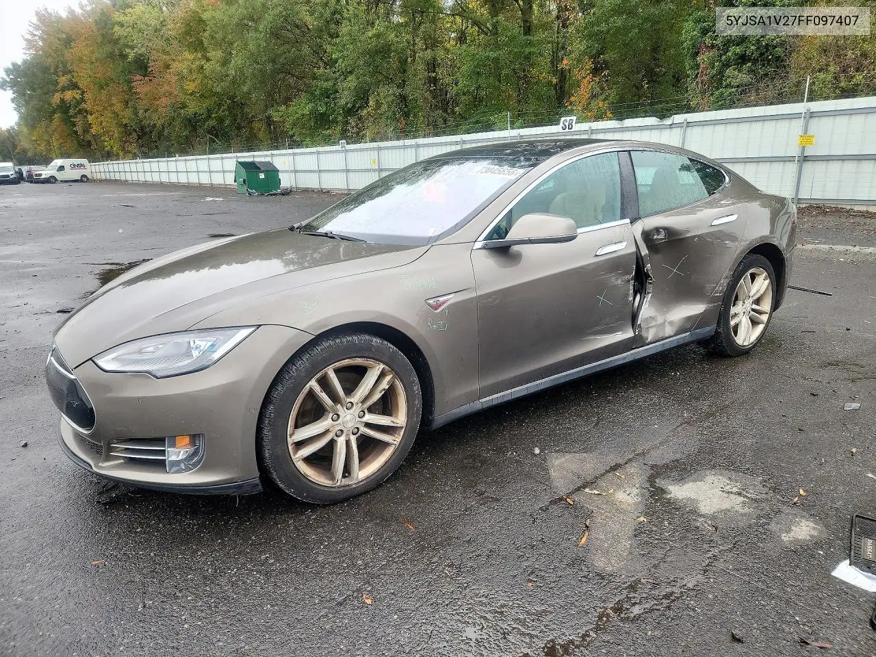 TESLA MODEL S 2015, VIN 5YJSA1V27FF097407