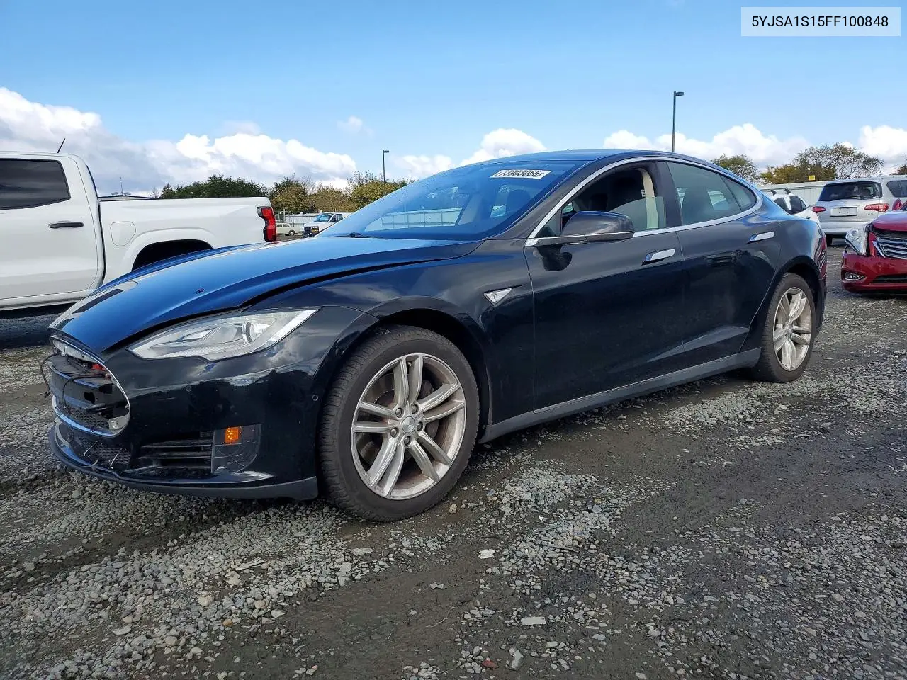 TESLA MODEL S 2015, VIN 5YJSA1S15FF100848
