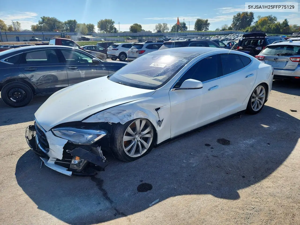 TESLA MODEL S 2015, VIN 5YJSA1H25FFP75129