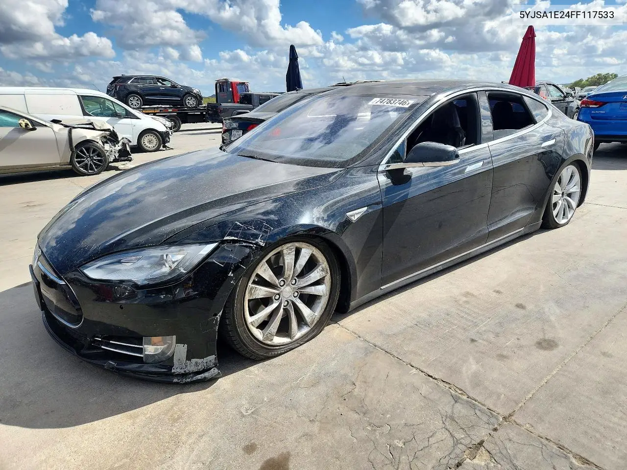 TESLA MODEL S 2015, VIN 5YJSA1E24FF117533