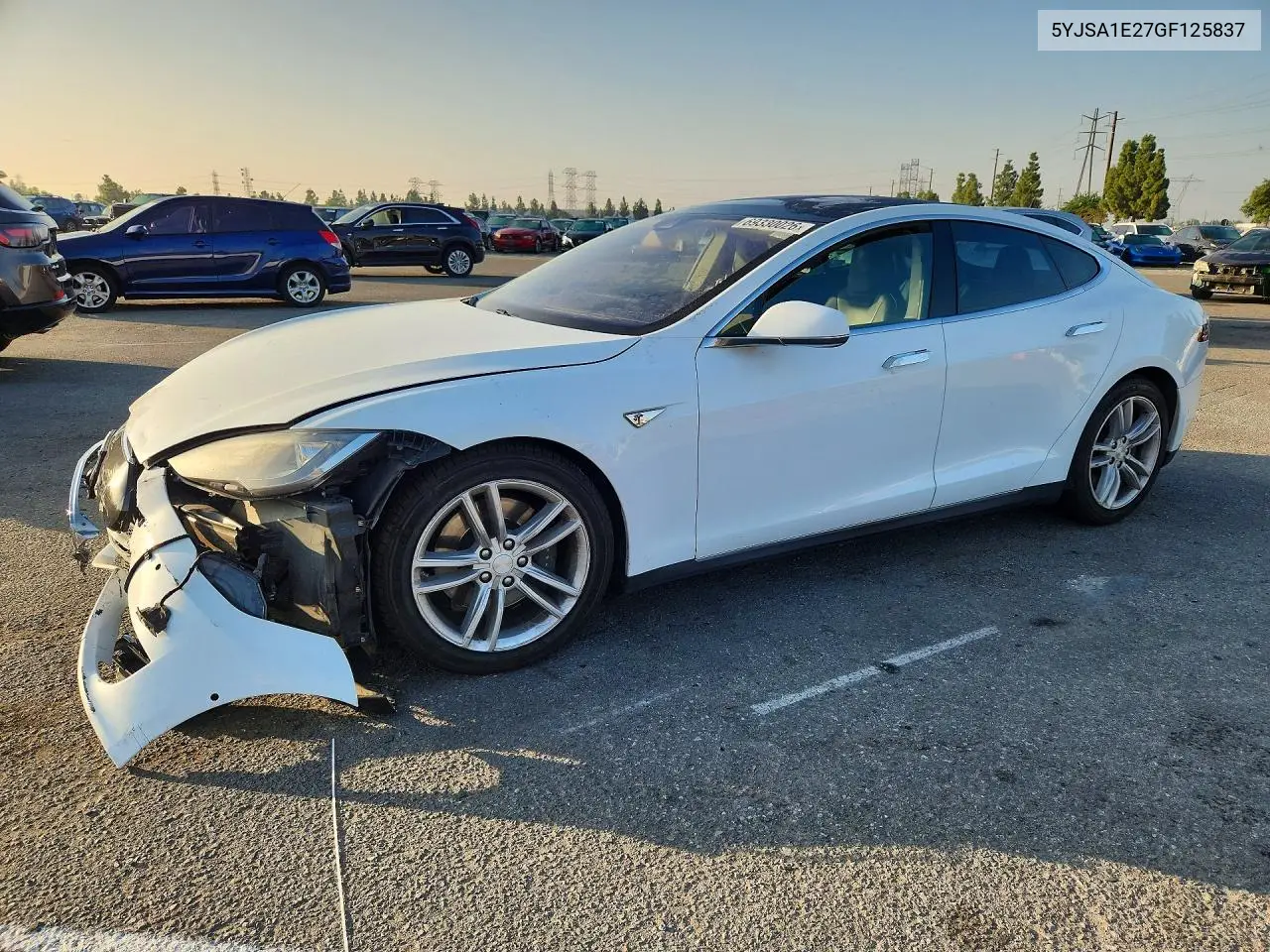 TESLA MODEL S 2016, VIN 5YJSA1E27GF125837