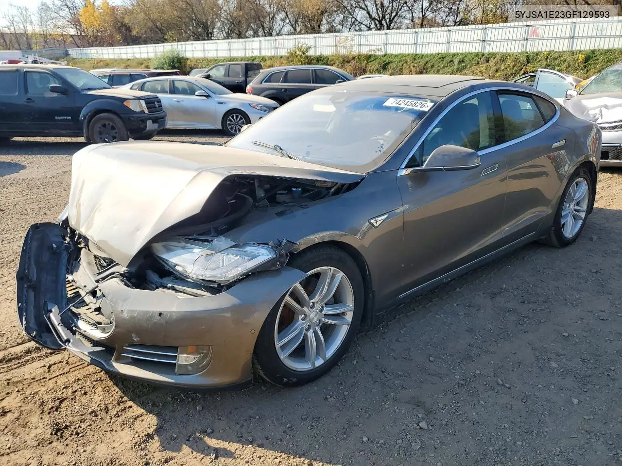 TESLA MODEL S 2016, VIN 5YJSA1E23GF129593