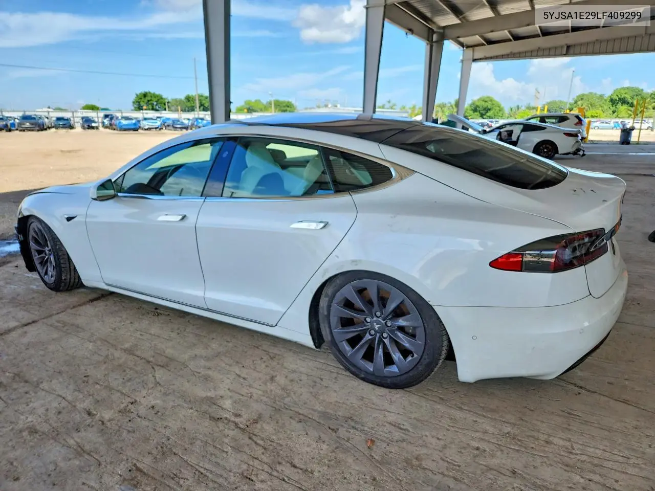 2020 TESLA MODEL S VIN 5YJSA1E29LF409299 — фото 2