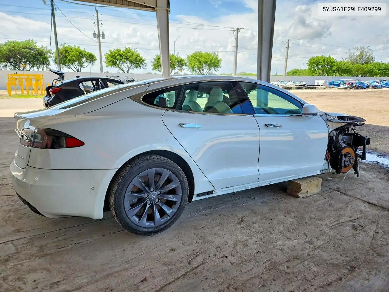 2020 TESLA MODEL S VIN 5YJSA1E29LF409299 — фото 3