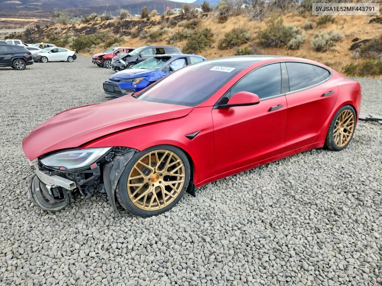 TESLA MODEL S 2021, VIN 5YJSA1E52MF443791