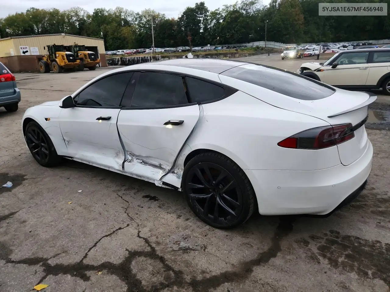 2021 TESLA MODEL S VIN 5YJSA1E67MF456948 — фото 2