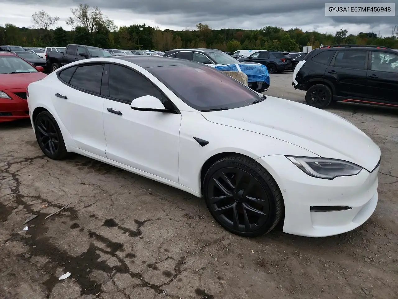 2021 TESLA MODEL S VIN 5YJSA1E67MF456948 — фото 4