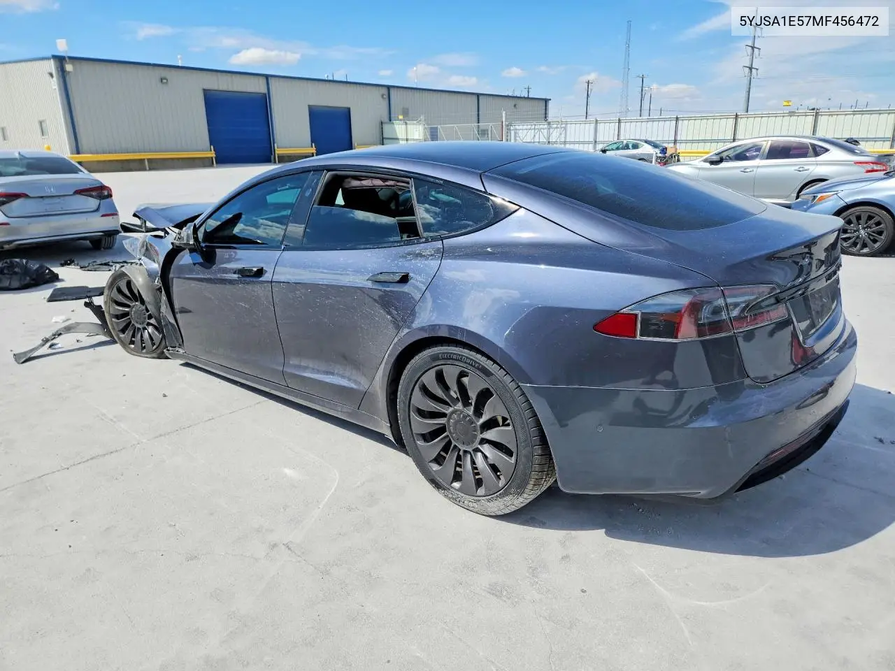 2021 TESLA MODEL S VIN 5YJSA1E57MF456472 — фото 2