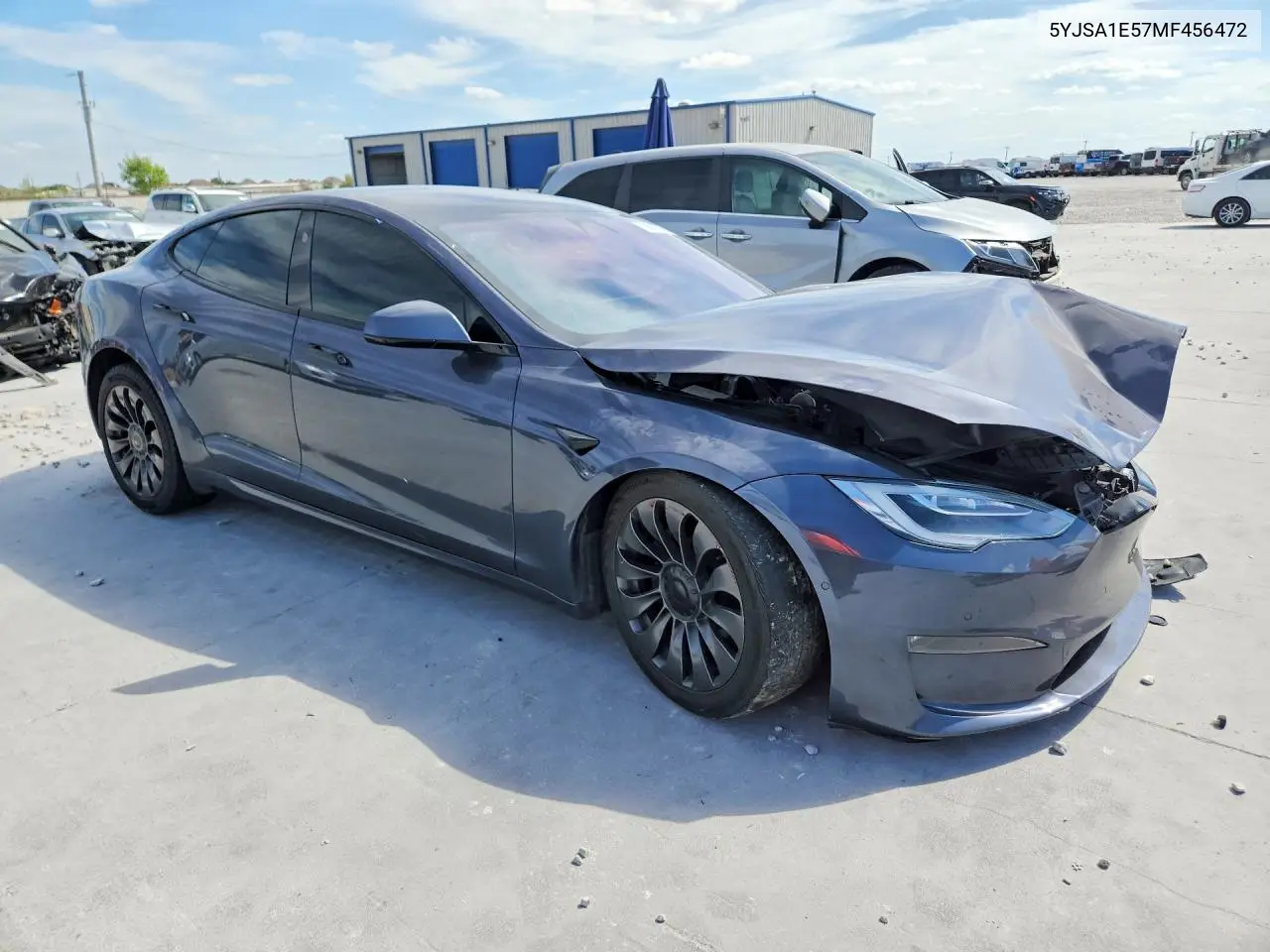 2021 TESLA MODEL S VIN 5YJSA1E57MF456472 — фото 4