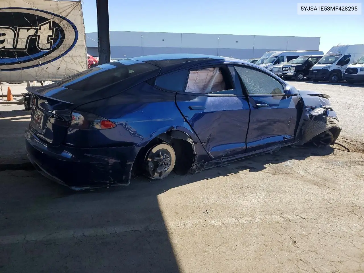 2021 TESLA MODEL S VIN 5YJSA1E53MF428295 — фото 3