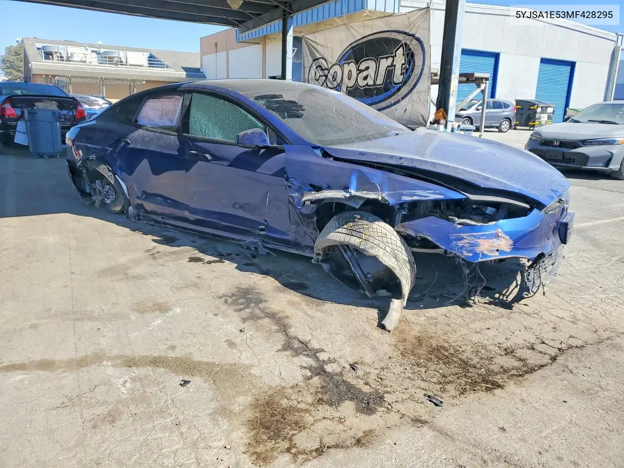 2021 TESLA MODEL S VIN 5YJSA1E53MF428295 — фото 4