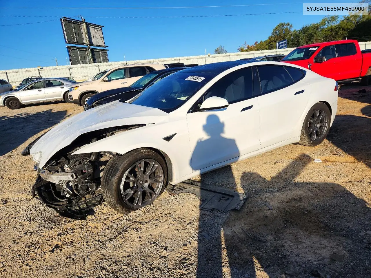 TESLA MODEL S 2021, VIN 5YJSA1E55MF450900
