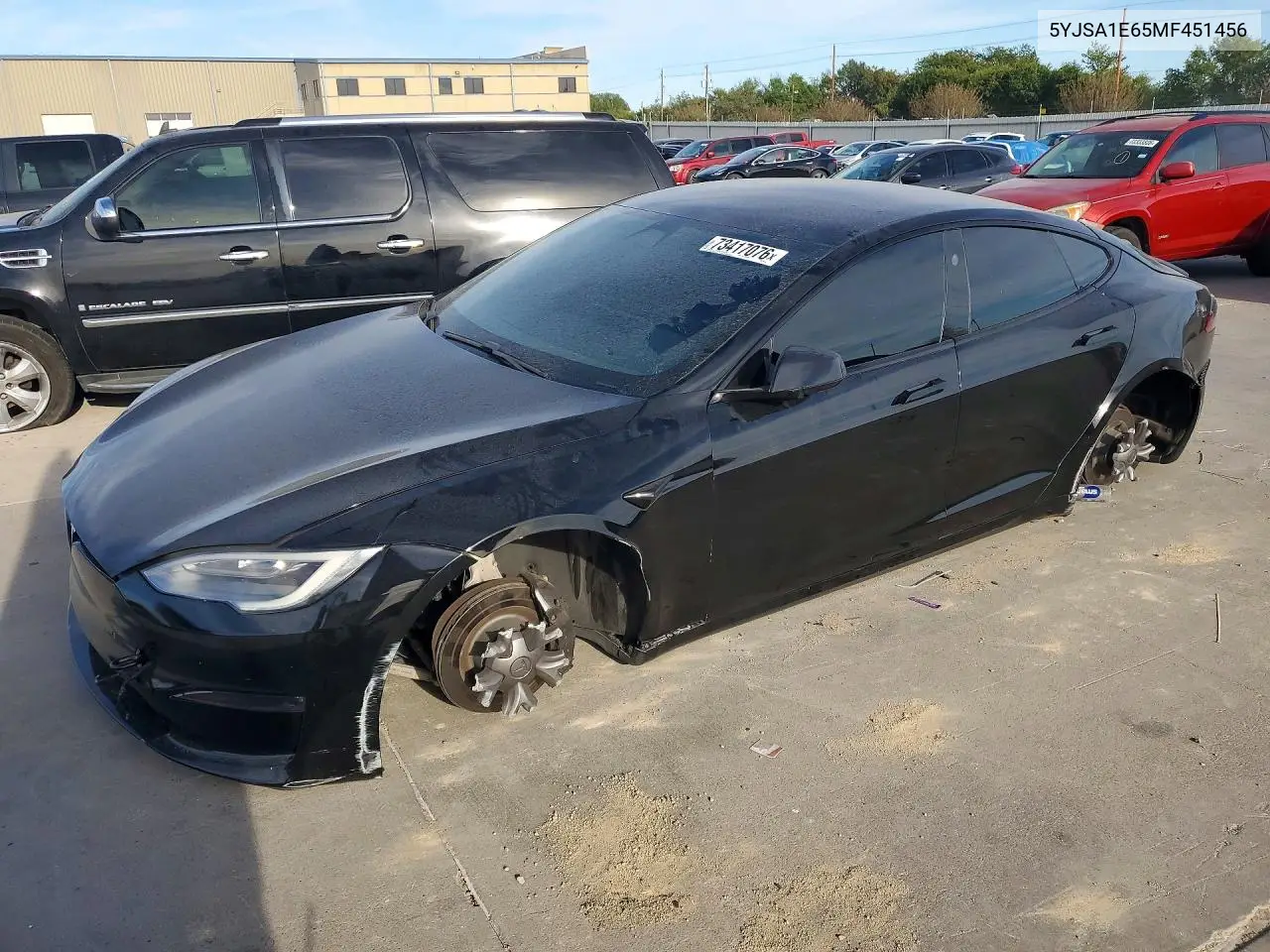 TESLA MODEL S 2021, VIN 5YJSA1E65MF451456