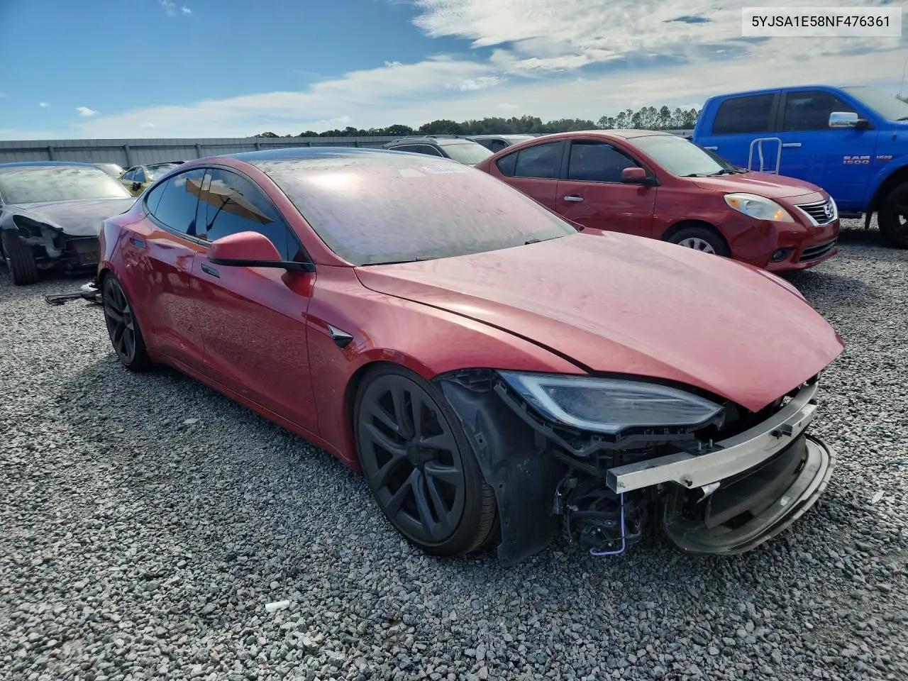 2022 TESLA MODEL S VIN 5YJSA1E58NF476361 — фото 4