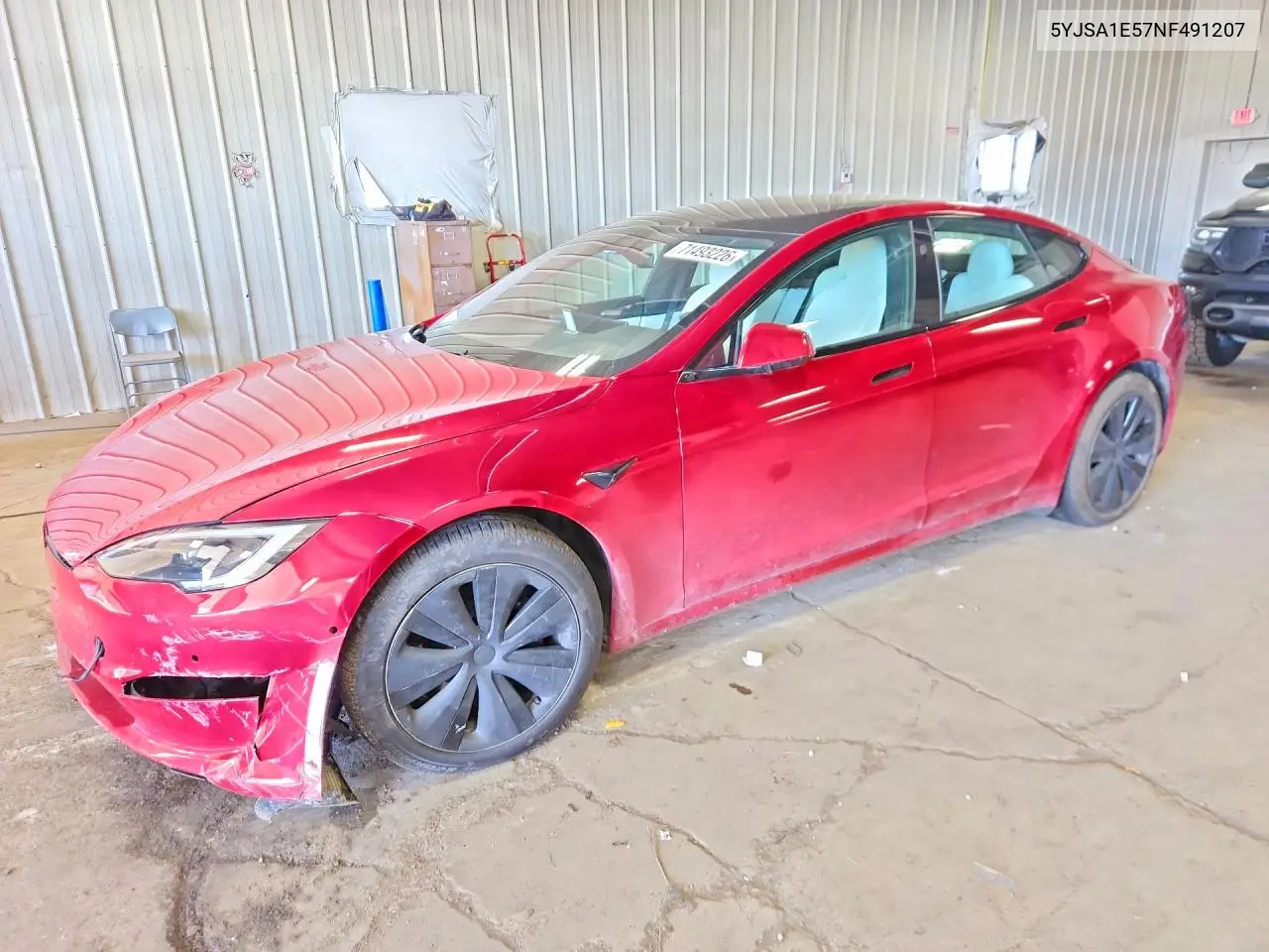 TESLA MODEL S 2022, VIN 5YJSA1E57NF491207