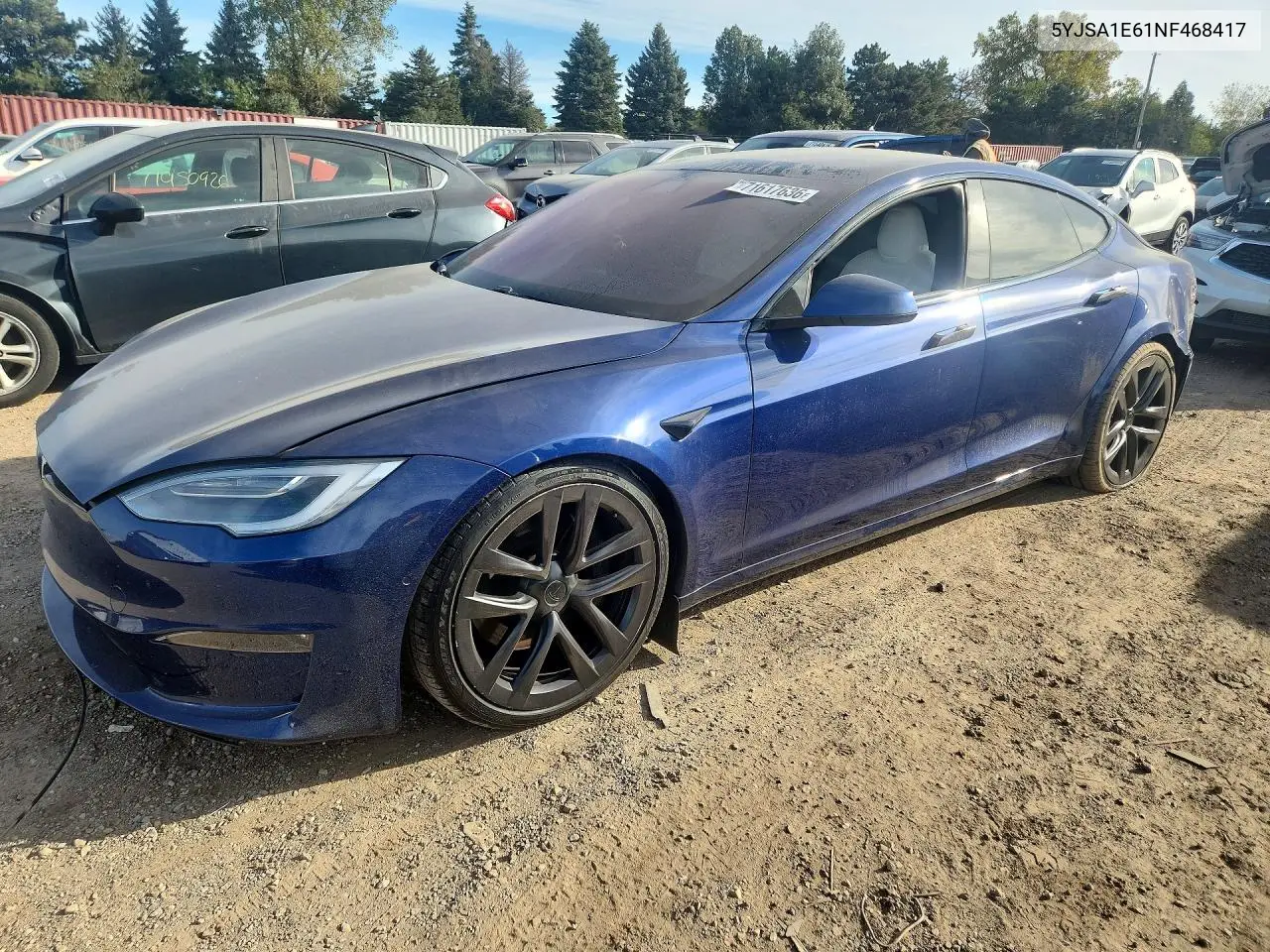 TESLA MODEL S 2022, VIN 5YJSA1E61NF468417