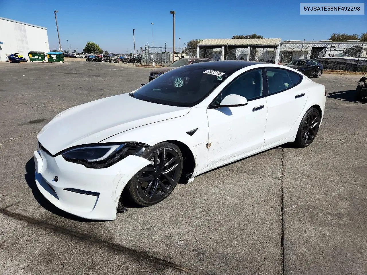 TESLA MODEL S 2022, VIN 5YJSA1E58NF492298