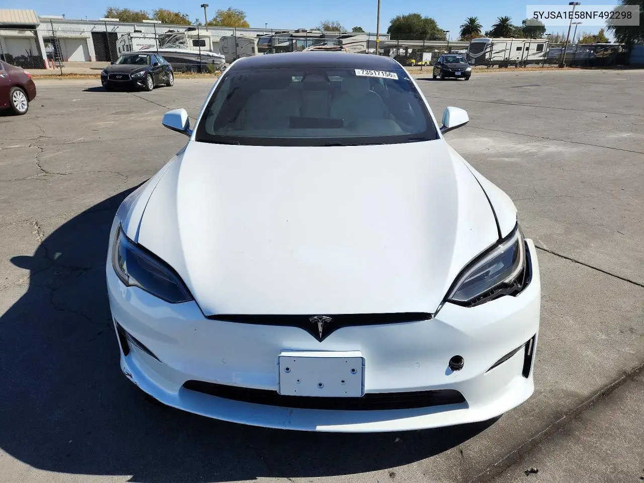 2022 TESLA MODEL S VIN 5YJSA1E58NF492298 — фото 5