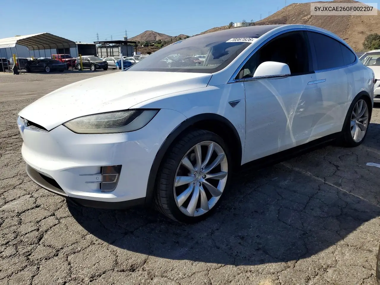 TESLA MODEL X 2016, VIN 5YJXCAE26GF002207