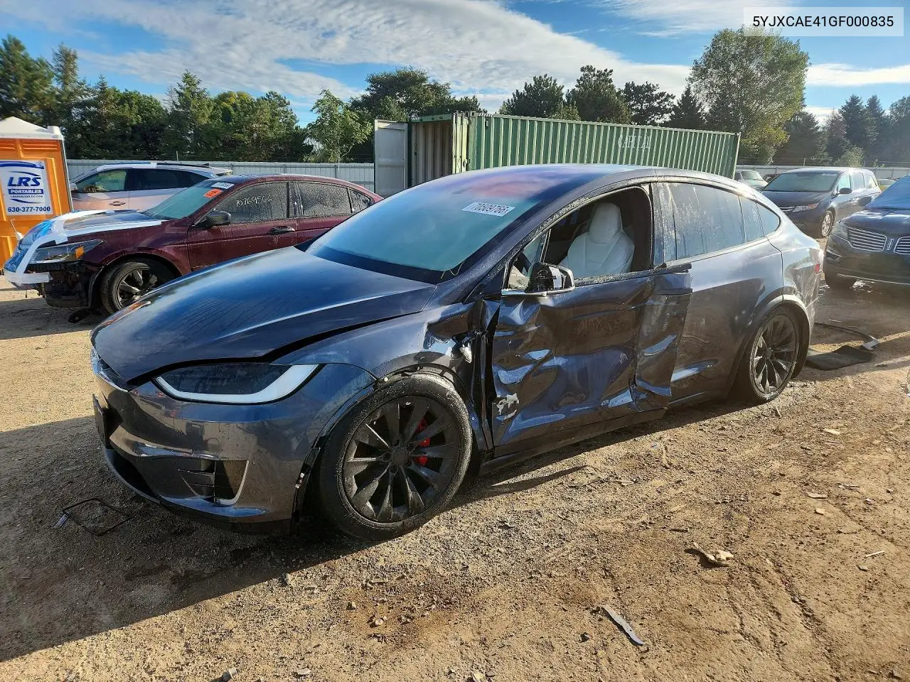 TESLA MODEL X 2016, VIN 5YJXCAE41GF000835