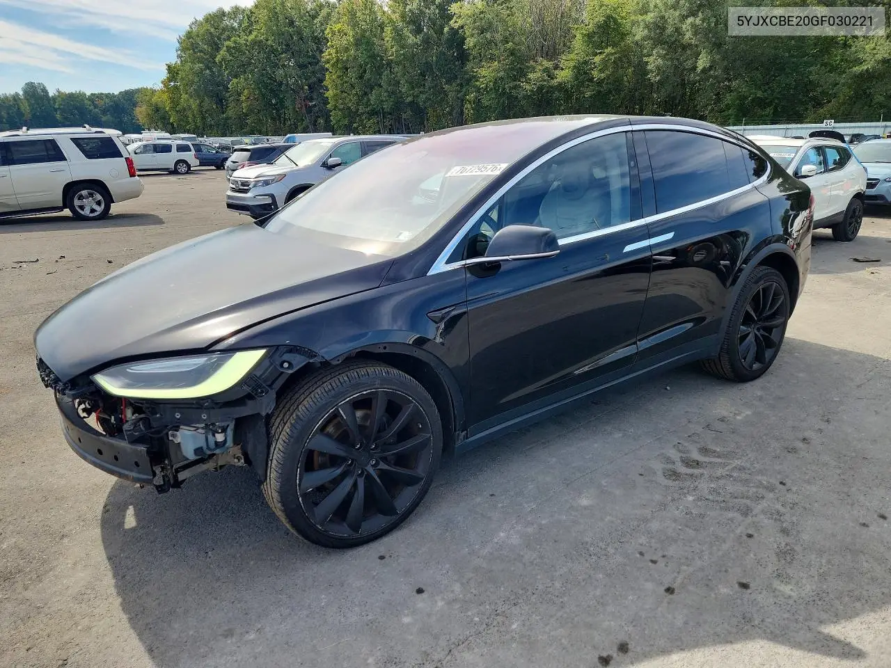 TESLA MODEL X 2016, VIN 5YJXCBE20GF030221