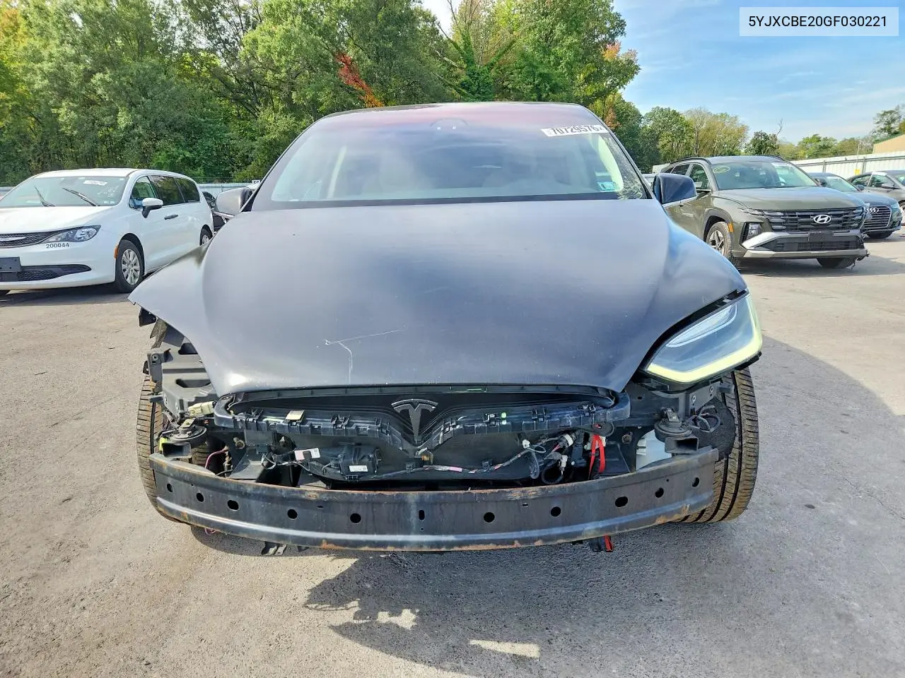 2016 TESLA MODEL X VIN 5YJXCBE20GF030221 — фото 5
