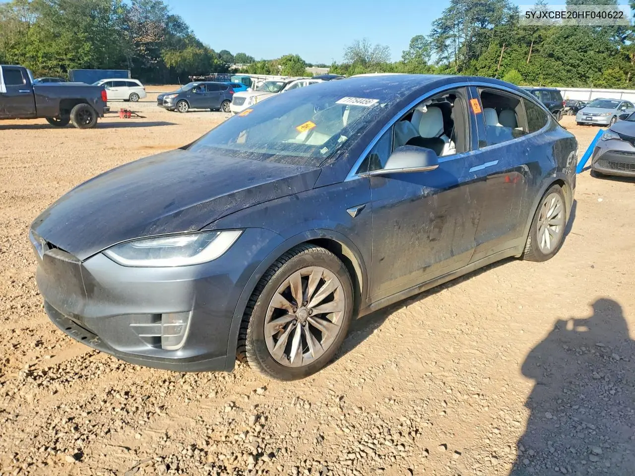 TESLA MODEL X 2017, VIN 5YJXCBE20HF040622