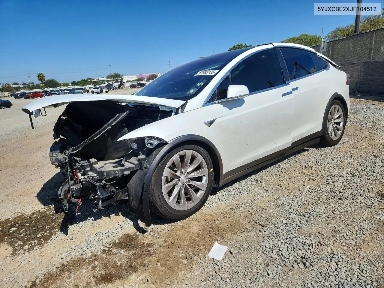 TESLA MODEL X 2018, VIN 5YJXCBE2XJF104512