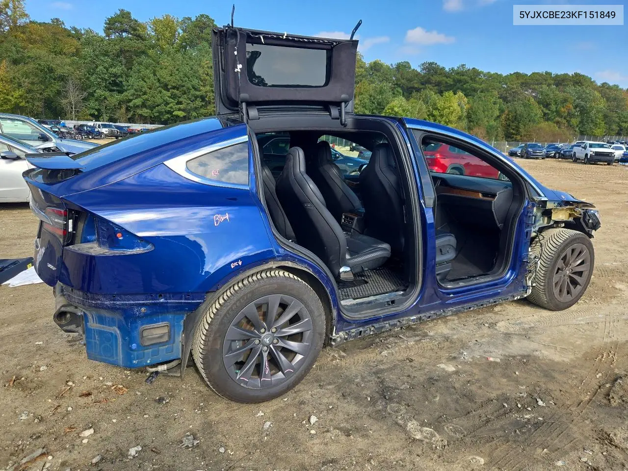 2019 TESLA MODEL X VIN 5YJXCBE23KF151849 — фото 3