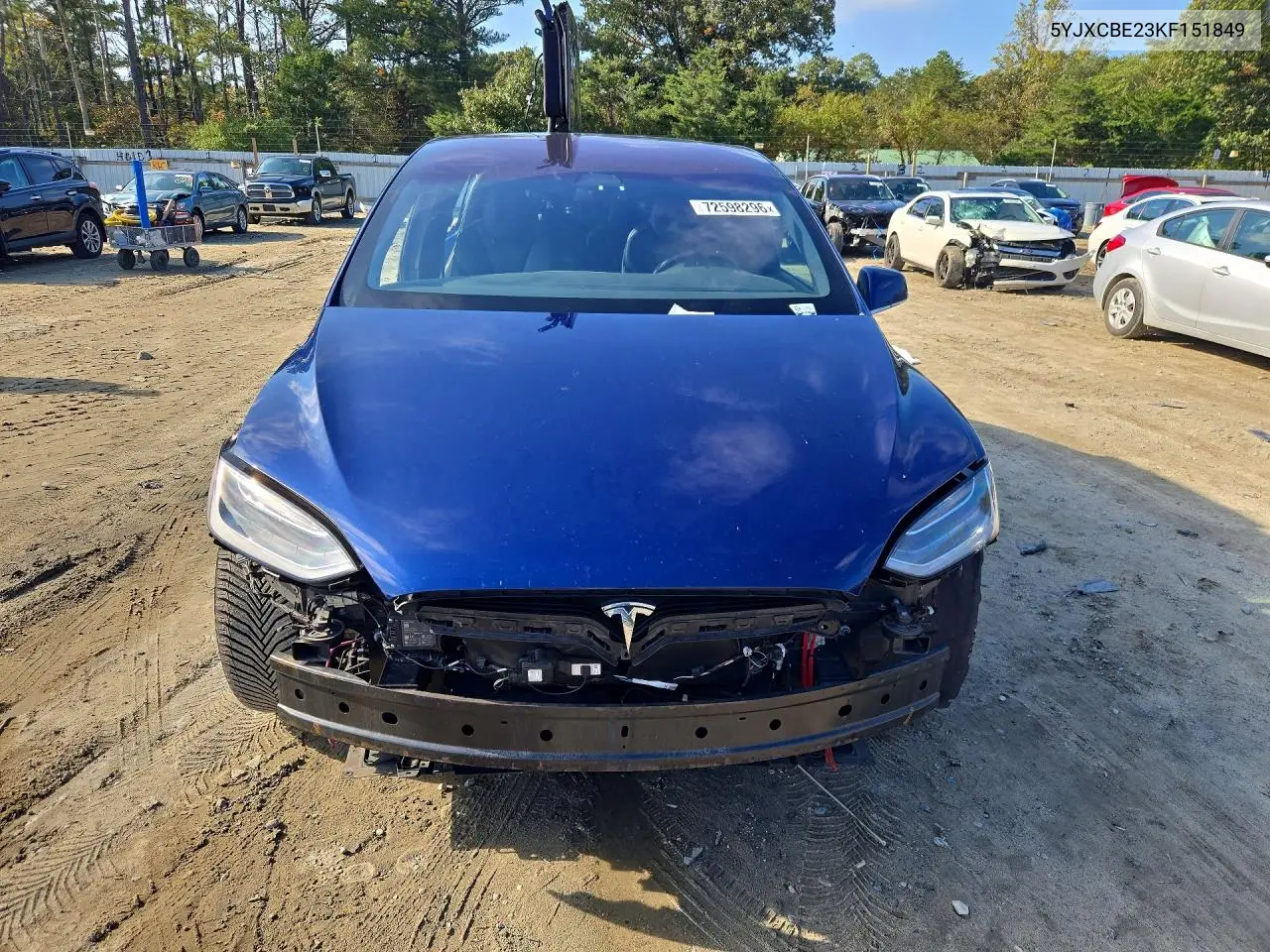 2019 TESLA MODEL X VIN 5YJXCBE23KF151849 — фото 5