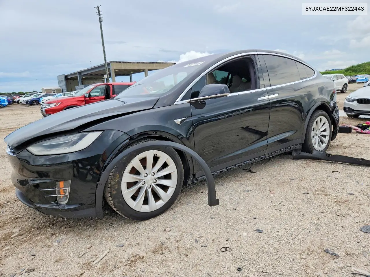 TESLA MODEL X 2021, VIN 5YJXCAE22MF322443