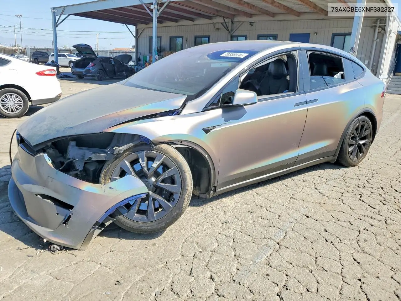 TESLA MODEL X 2022, VIN 7SAXCBE6XNF332327