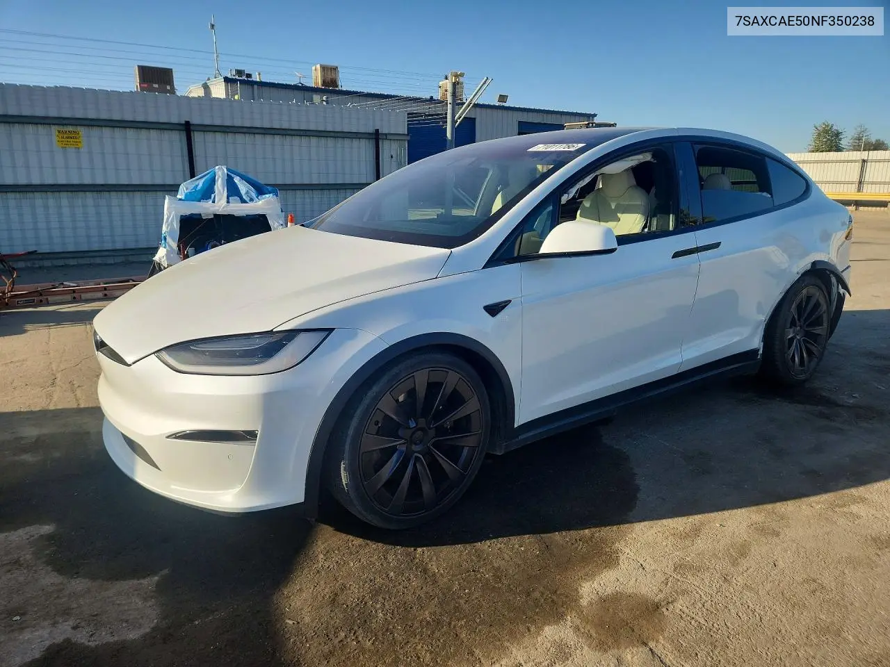 TESLA MODEL X 2022, VIN 7SAXCAE50NF350238