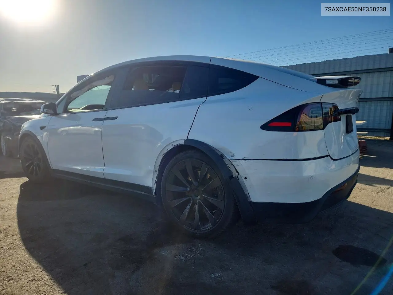 2022 TESLA MODEL X VIN 7SAXCAE50NF350238 — фото 2