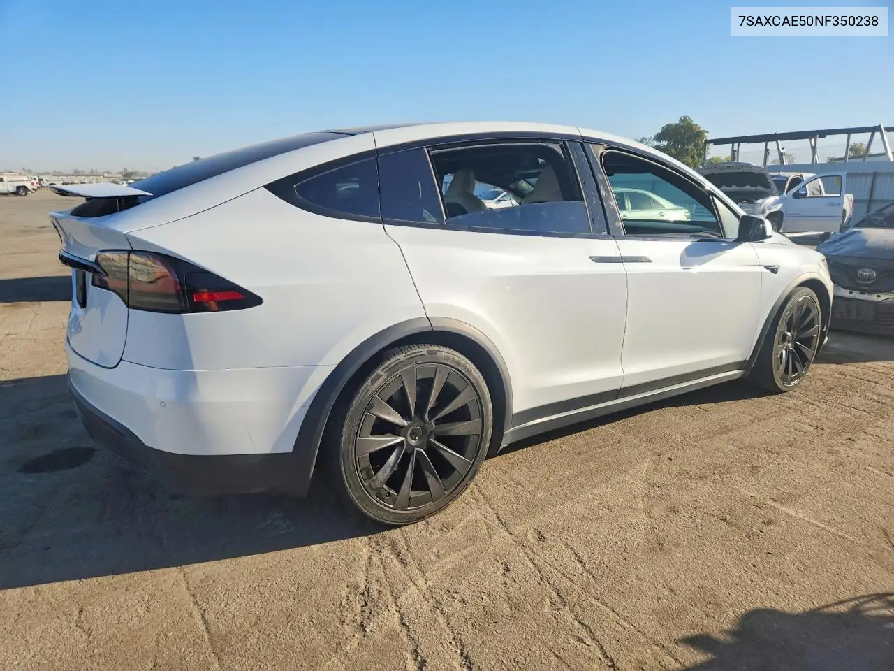 2022 TESLA MODEL X VIN 7SAXCAE50NF350238 — фото 3