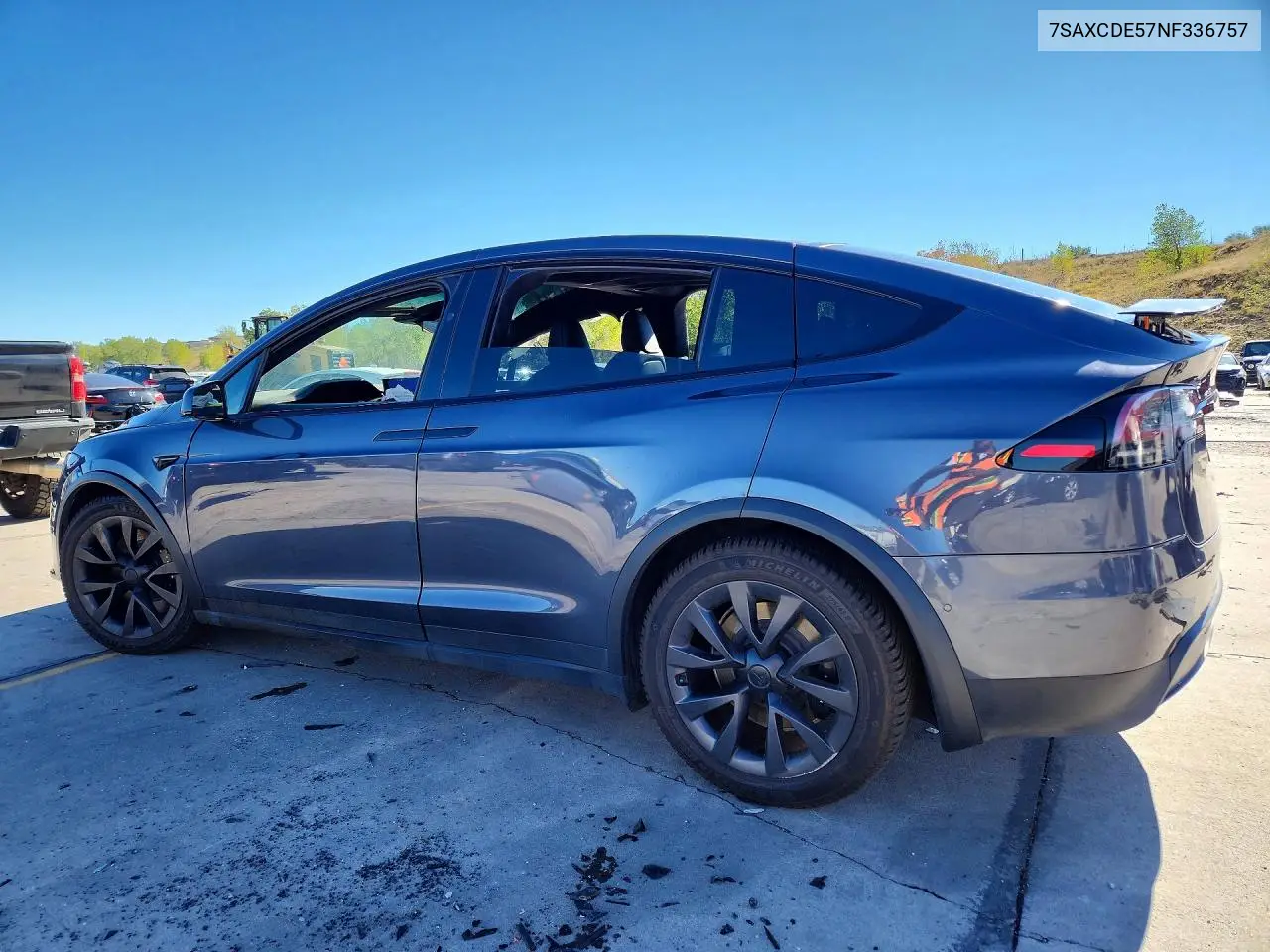 2022 TESLA MODEL X VIN 7SAXCDE57NF336757 — фото 2