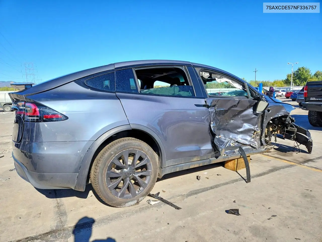 2022 TESLA MODEL X VIN 7SAXCDE57NF336757 — фото 3