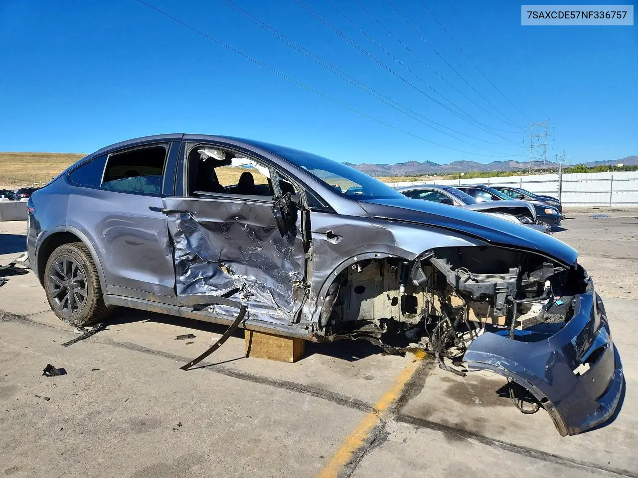2022 TESLA MODEL X VIN 7SAXCDE57NF336757 — фото 4