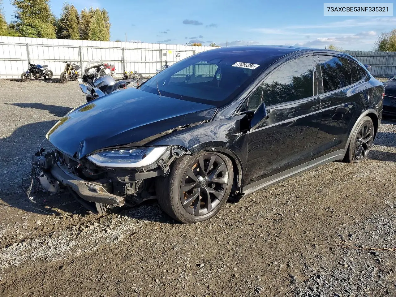 TESLA MODEL X 2022, VIN 7SAXCBE53NF335321