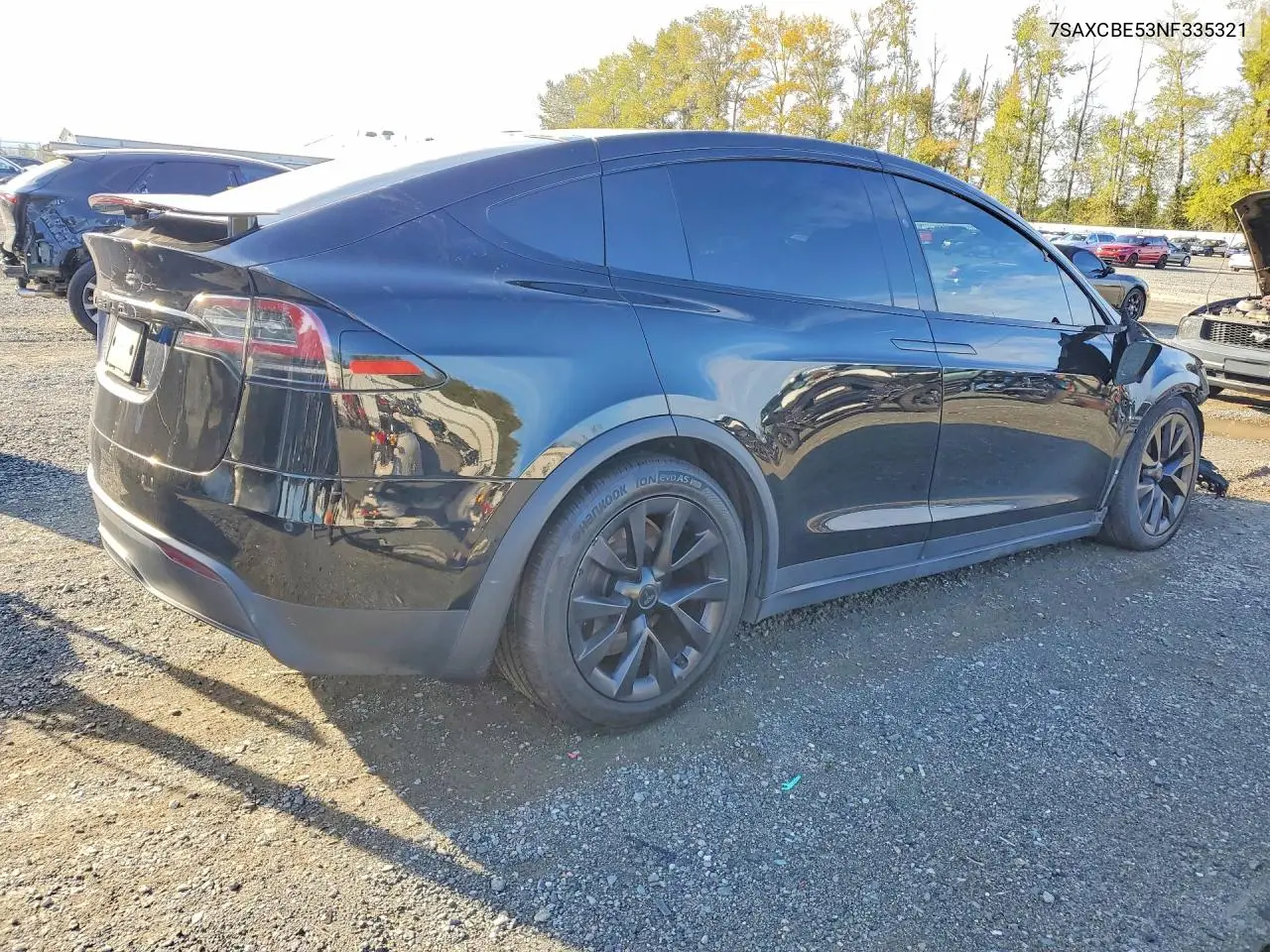 2022 TESLA MODEL X VIN 7SAXCBE53NF335321 — фото 3