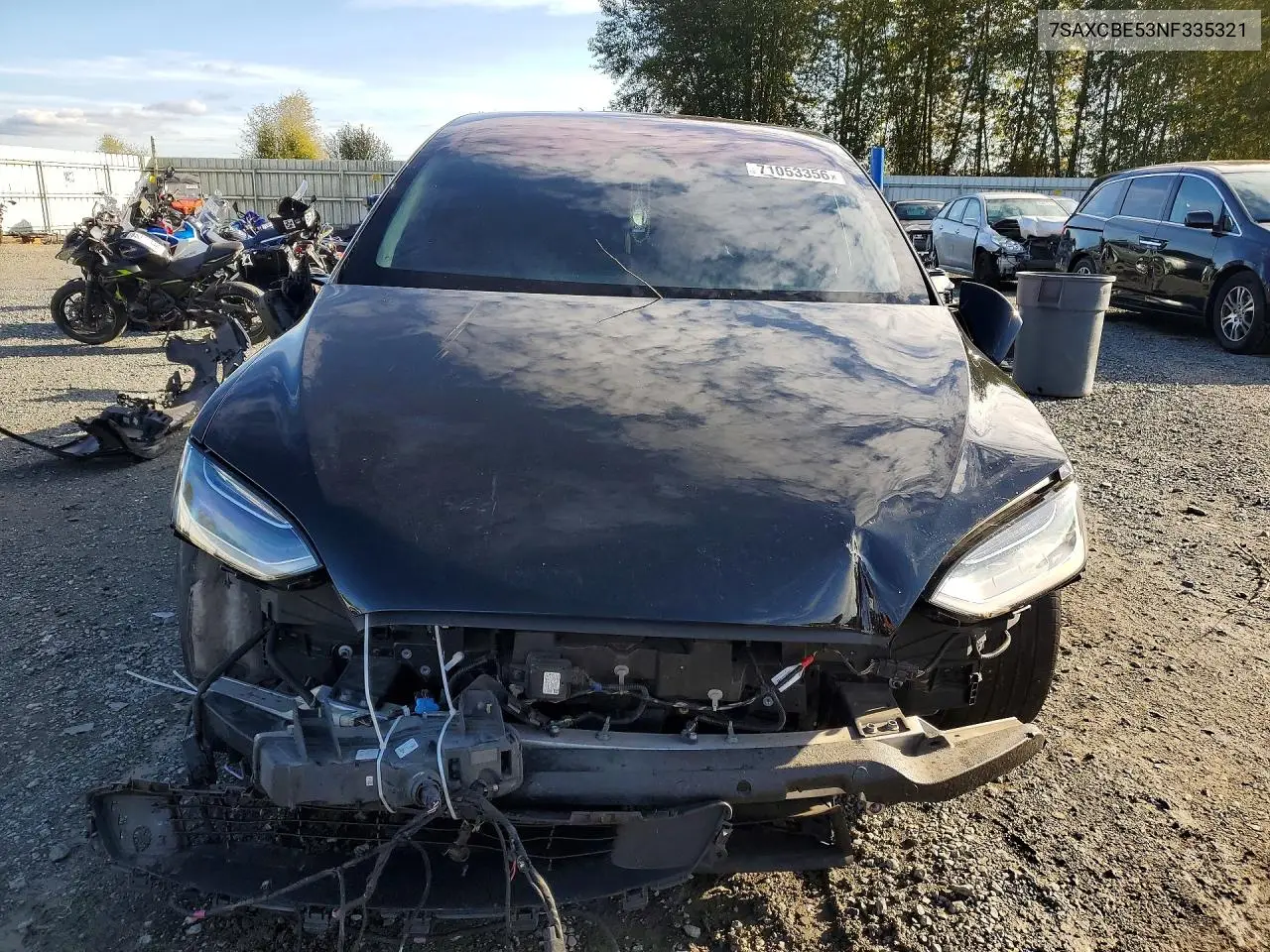 2022 TESLA MODEL X VIN 7SAXCBE53NF335321 — фото 5
