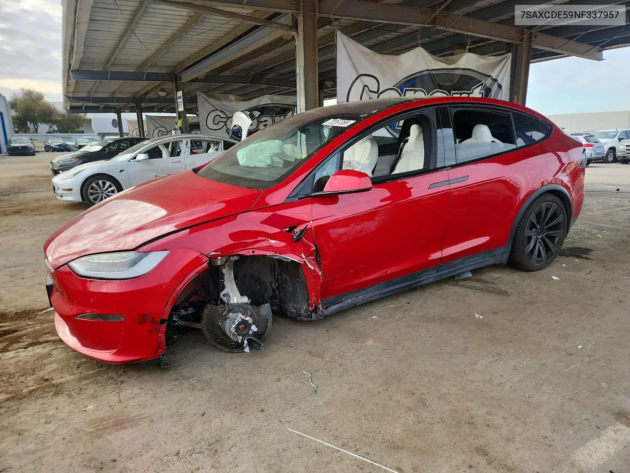 TESLA MODEL X 2022, VIN 7SAXCDE59NF337957