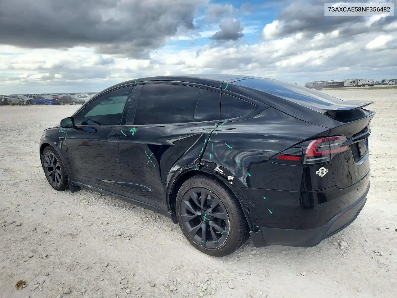 2022 TESLA MODEL X VIN 7SAXCAE58NF356482 — фото 2