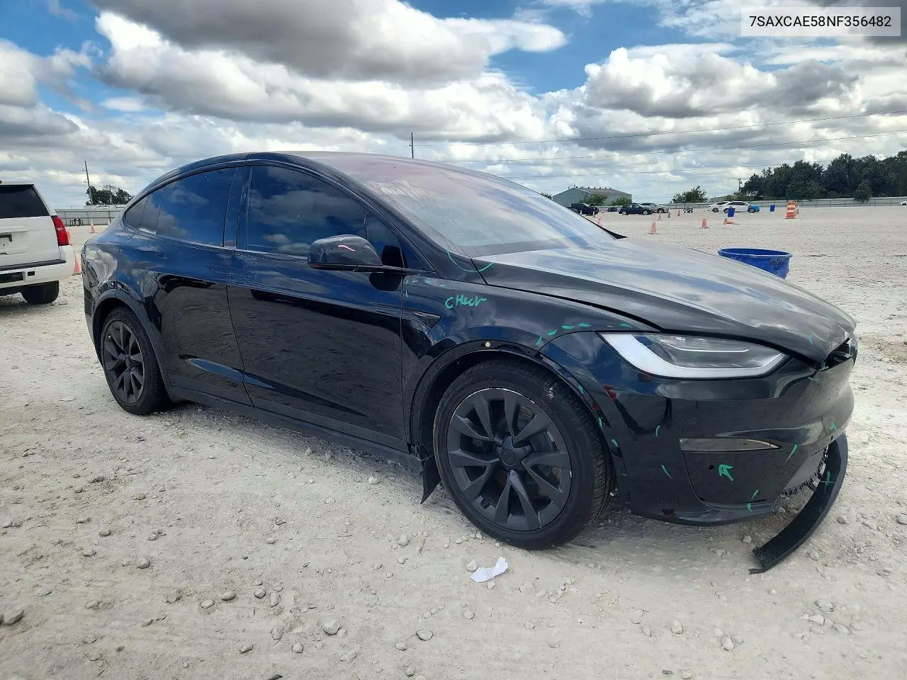 2022 TESLA MODEL X VIN 7SAXCAE58NF356482 — фото 4