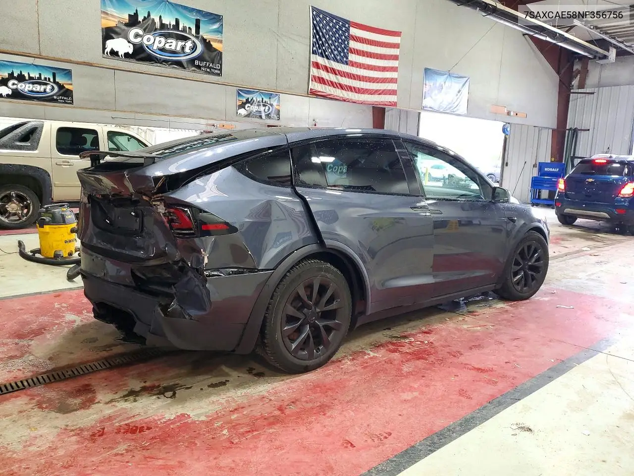 2022 TESLA MODEL X VIN 7SAXCAE58NF356756 — фото 3