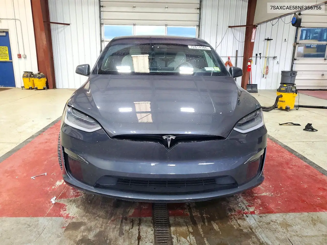 2022 TESLA MODEL X VIN 7SAXCAE58NF356756 — фото 5