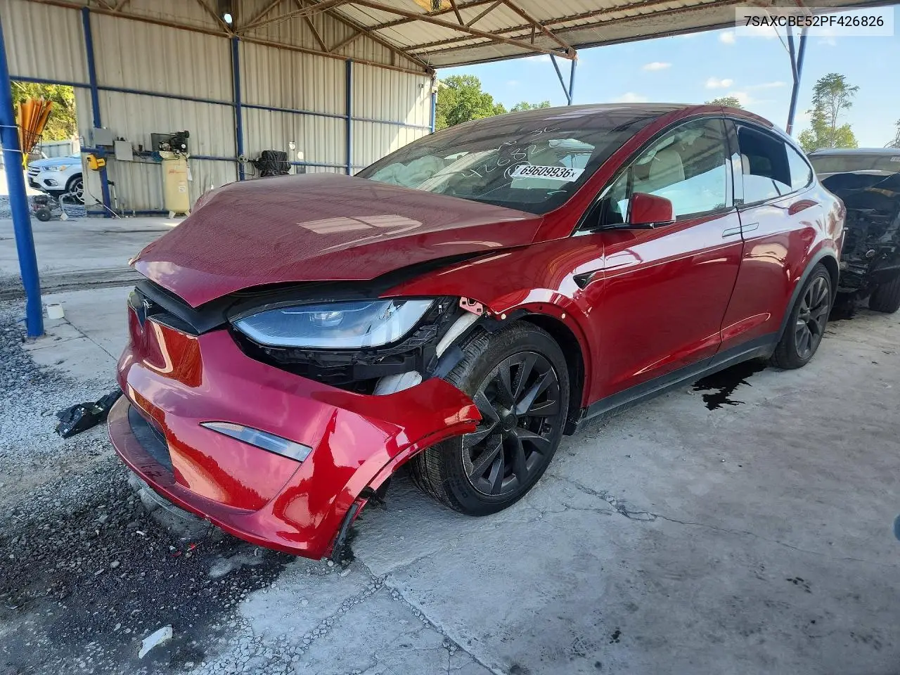 TESLA MODEL X 2023, VIN 7SAXCBE52PF426826
